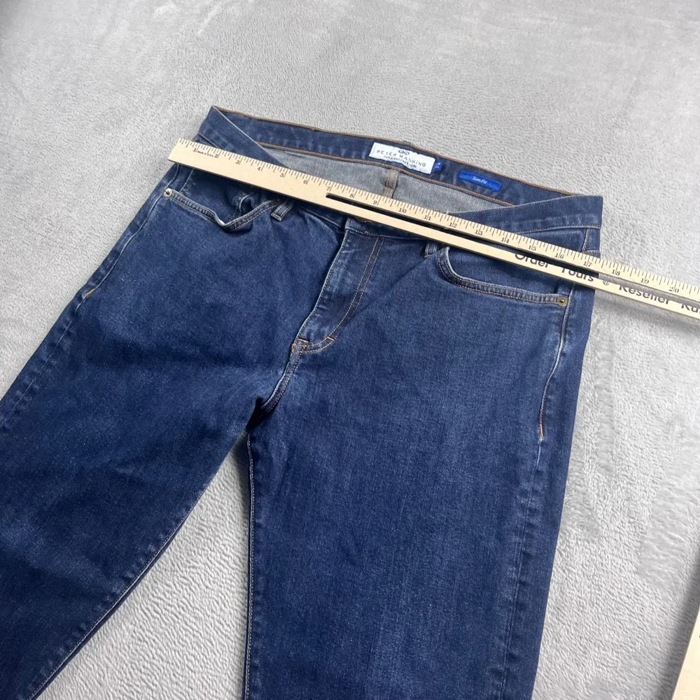 Peter Manning Five Eight New York Slim Fit Jeans Mens‎ 34W 28L Dark Wash Blue